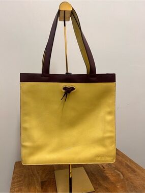 Miu Miu Yellow Leather Tote